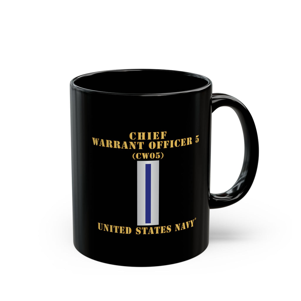 Black Mug (11oz, 15oz) - Navy - Chief Warrant Officer 5 - CW05