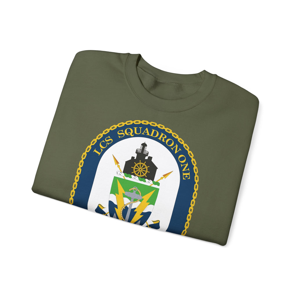 Unisex Heavy Blend™ Crewneck Sweatshirt - Navy - LCS Squadron One (LCSRON 1) wo txt