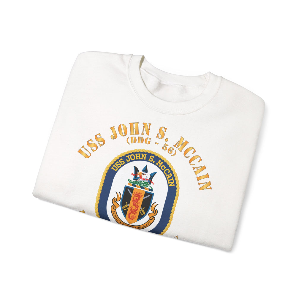 Unisex Heavy Blend™ Crewneck Sweatshirt - Navy - USS John S. McCain (DDG-56)