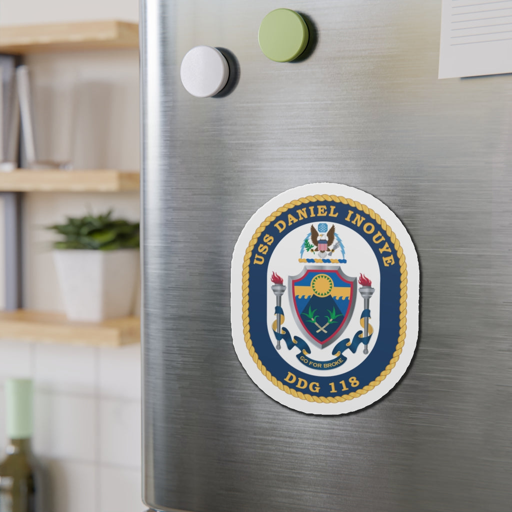 Die-Cut Magnet - Navy - USS Daniel Inouye (DDG-118) wo txt