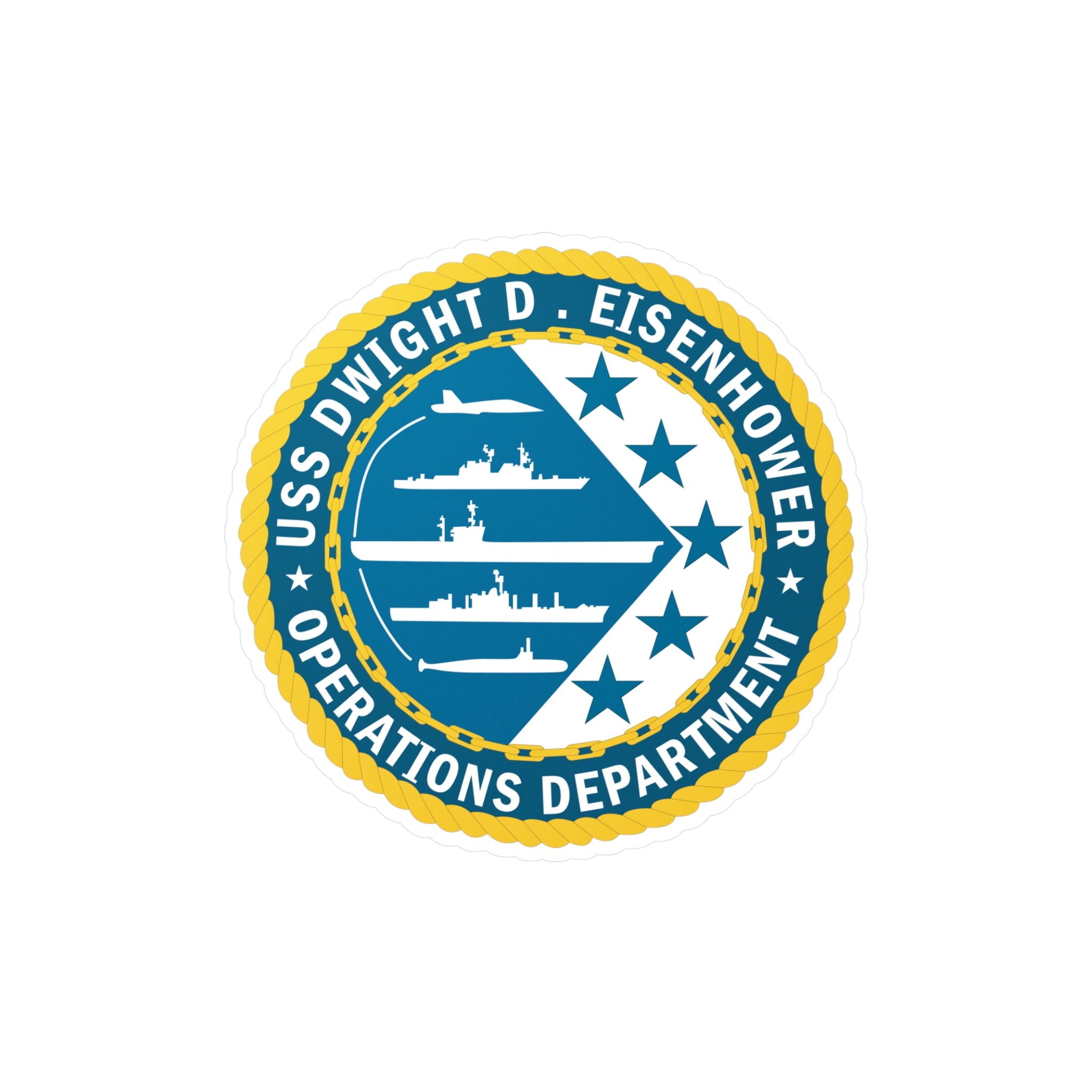 Kiss-Cut Vinyl Decal - Navy - USS Dwight D. Eisenhower (CVN-69) - Operations Department wo txt