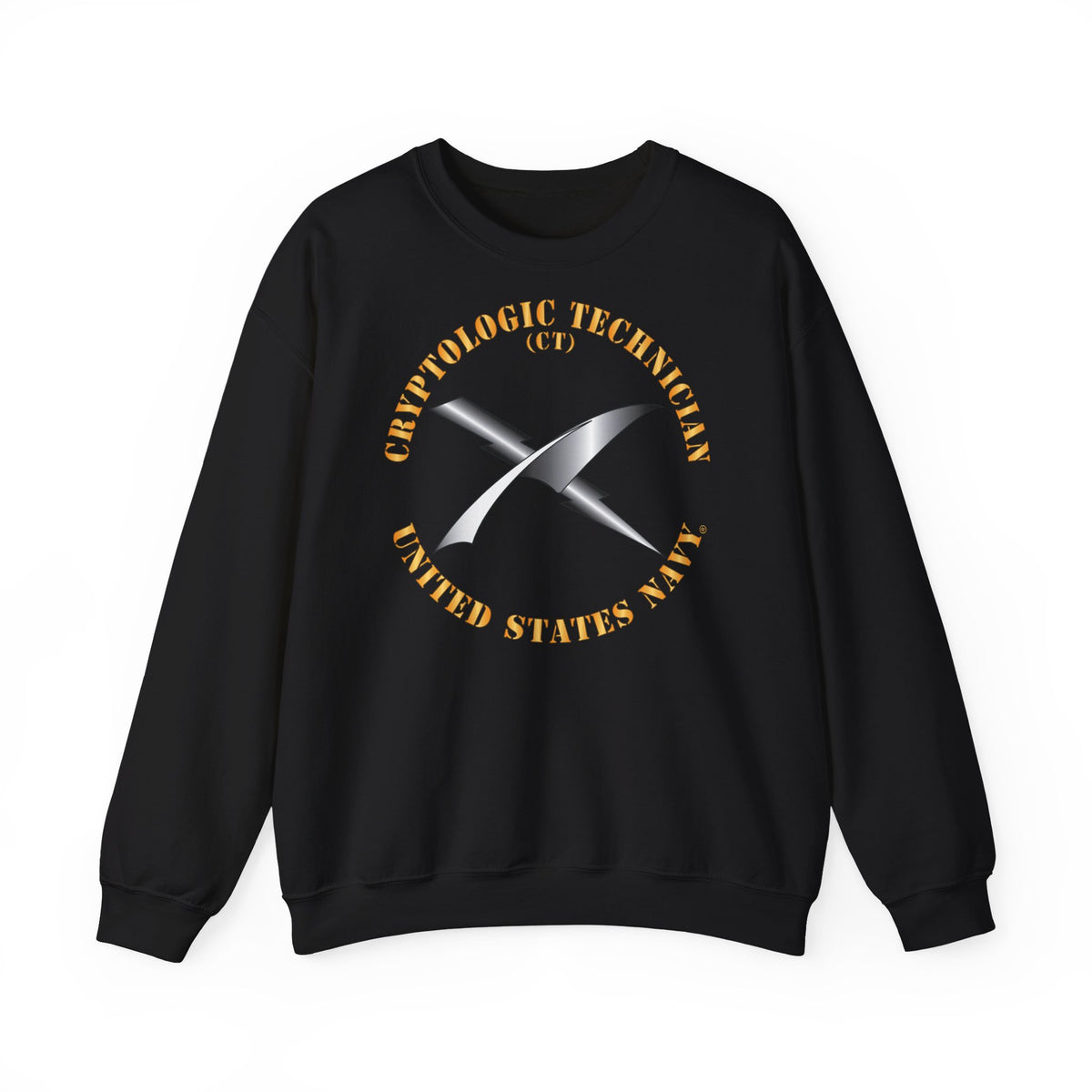 Unisex Heavy Blend™ Crewneck Sweatshirt - Navy - Rate - Cryptologic Technician (CT)