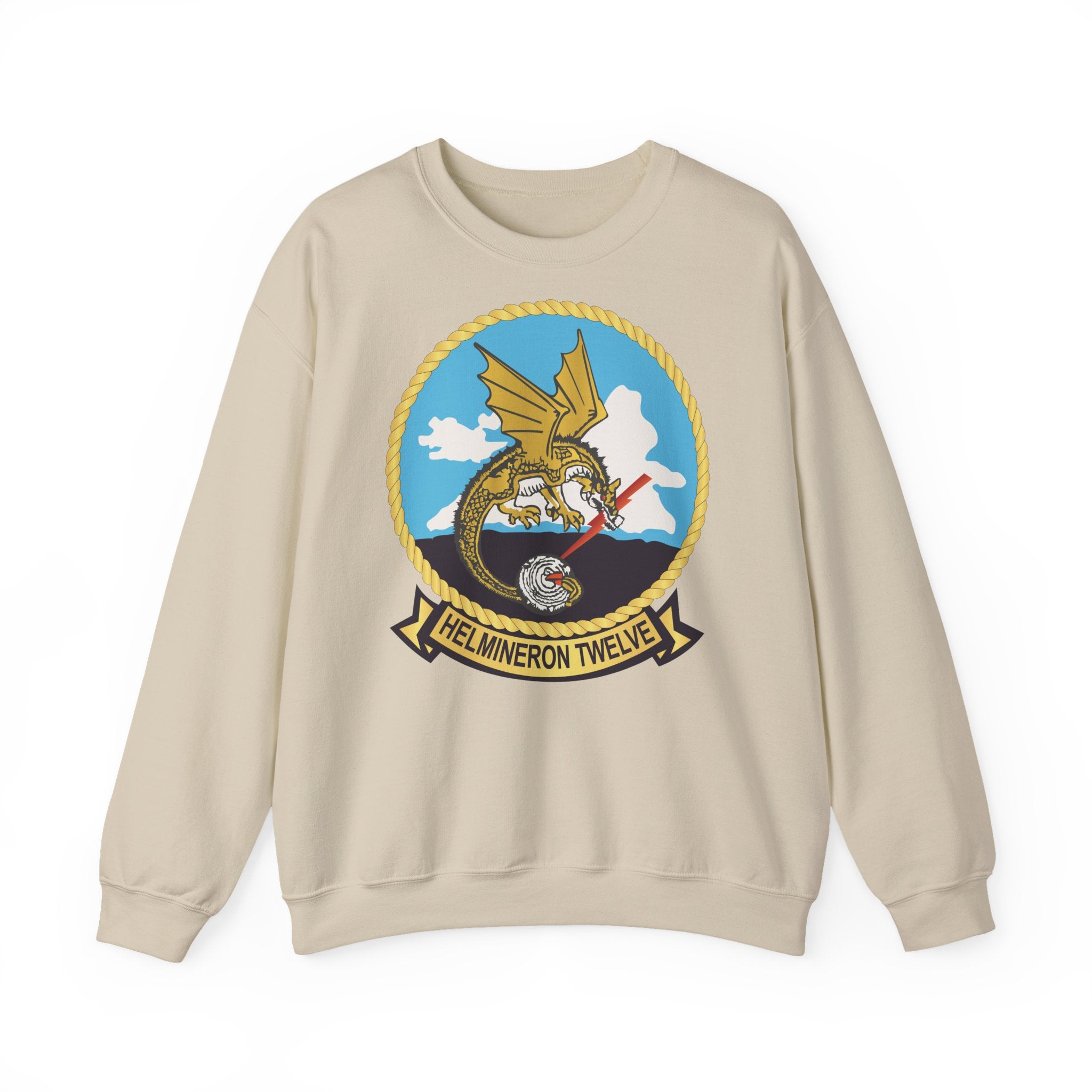 Unisex Heavy Blend™ Crewneck Sweatshirt - Navy - Helmineron Twelve (HM-12) wo Txt