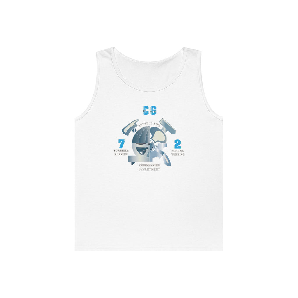 Unisex Heavy Cotton Tank Top - Navy - Destroyer Squadron 23 (DESRON-23) wo Txt