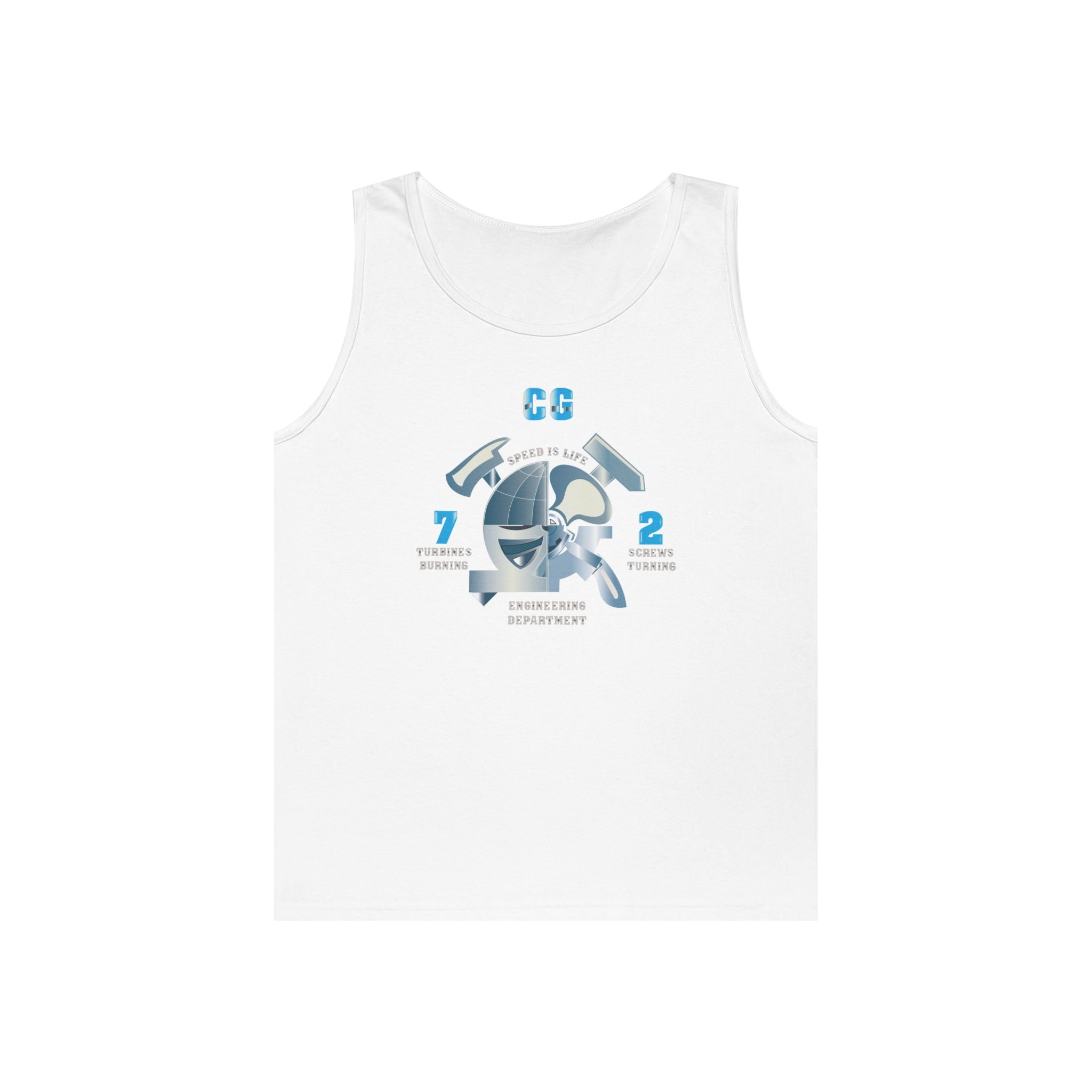 Unisex Heavy Cotton Tank Top - Navy - Destroyer Squadron 23 (DESRON-23) wo Txt
