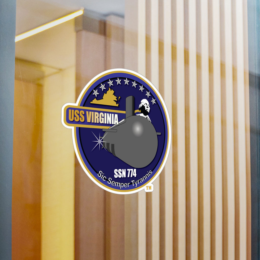 Kiss-Cut Vinyl Decal - Navy - USS Virginia (SSN-774) wo txt X 300