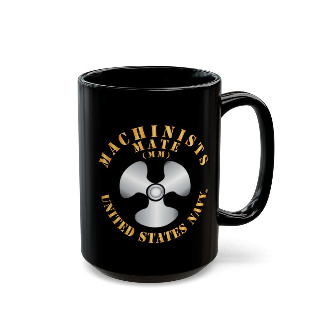 Black Mug (11oz, 15oz) - Navy - Rate - Machinists Mate (MM)