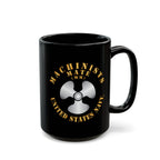 Black Mug (11oz, 15oz) - Navy - Rate - Machinists Mate (MM)