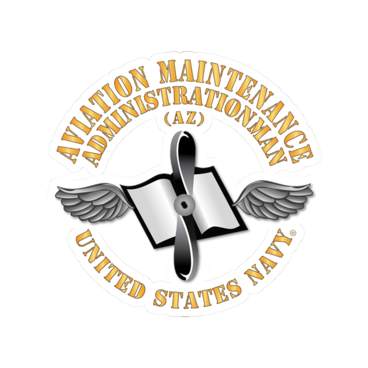 Kiss-Cut Stickers - Navy - Rate - Aviation Maintenance Administrationman (AZ)