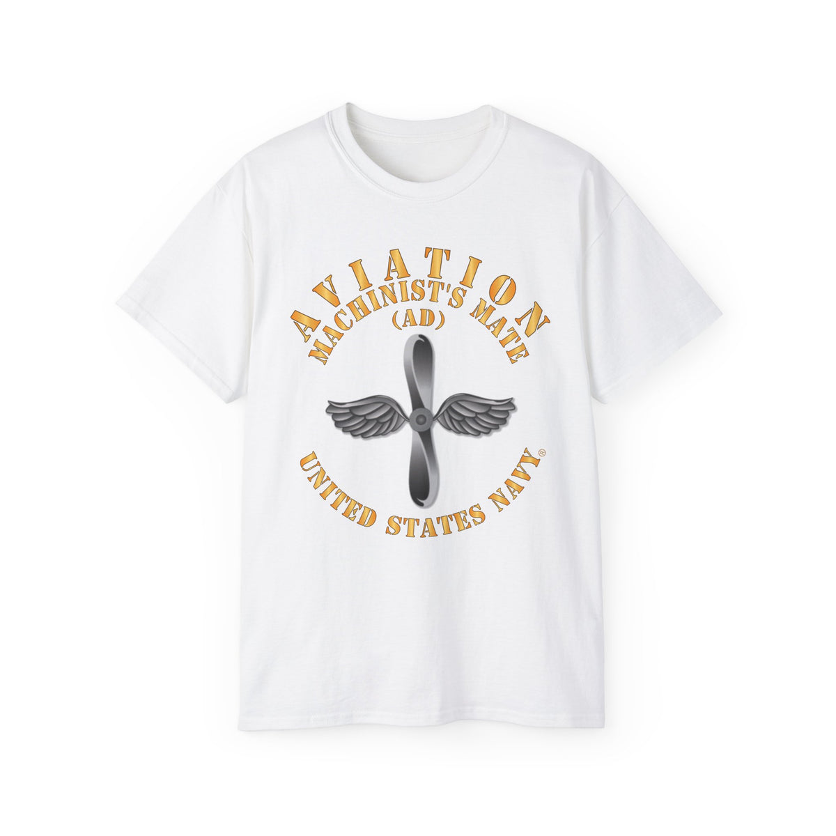 Unisex Ultra Cotton T-Shirt - Navy - Rate - Aviation Machinist's Mate (AD)