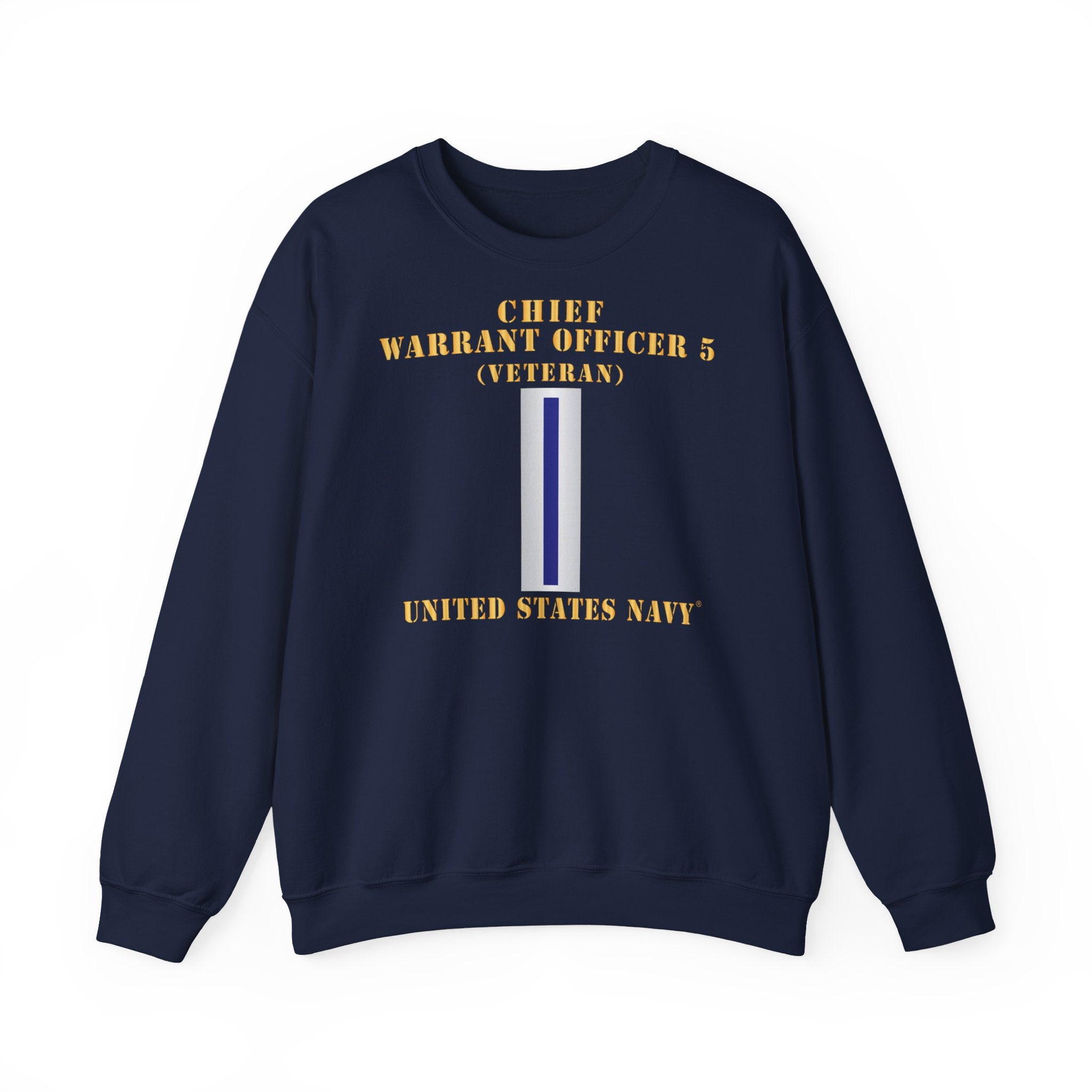 Unisex Heavy Blend™ Crewneck Sweatshirt - Navy - Chief Warrant Officer 5 - CW05 - Veteran