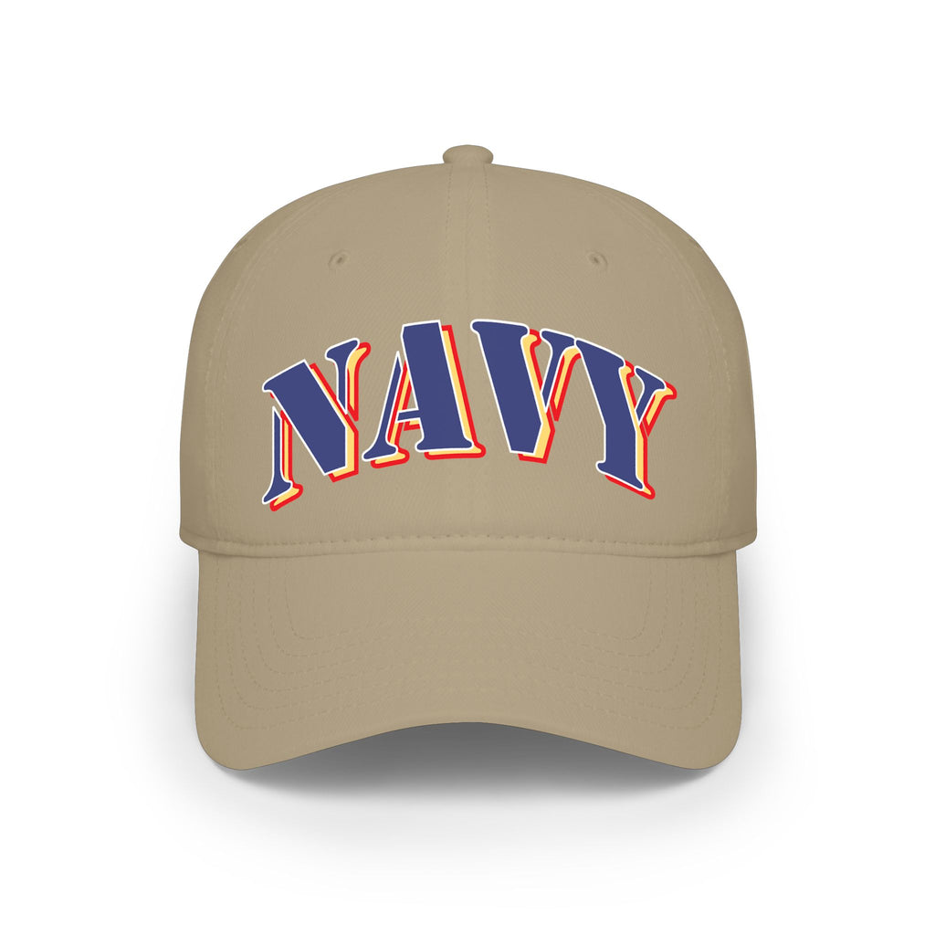 NAVY DTF Baseball Cap — Red Low Profile Hat for Military & Patriotic Fans