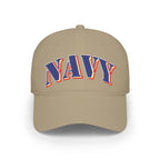 NAVY DTF Baseball Cap — Red Low Profile Hat for Military & Patriotic Fans