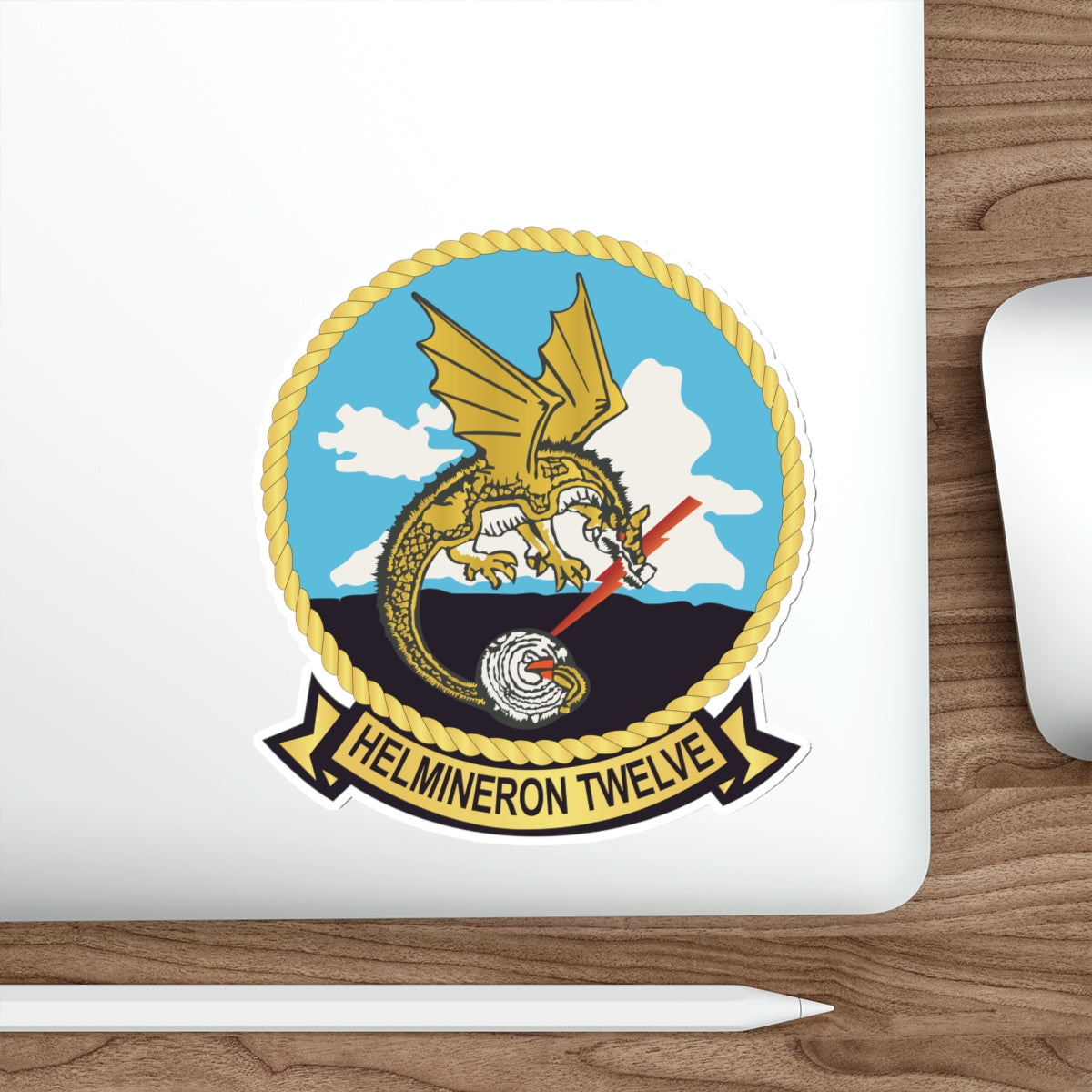 Die-Cut Vinyl Sticker - Navy - Helmineron Twelve (HM-12) wo Txt