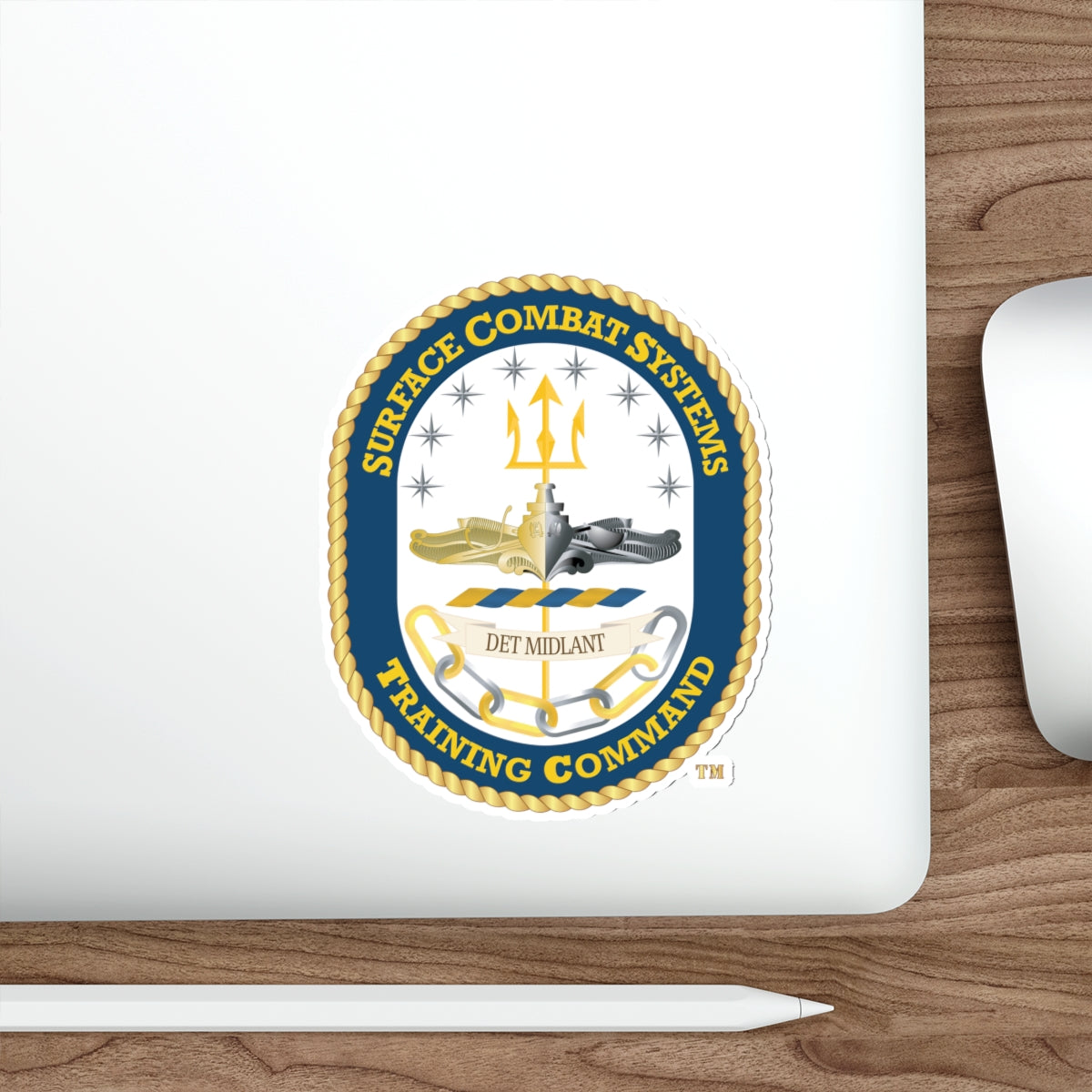 Die-Cut Vinyl Sticker - Navy - Surface Combat Systems Training Command - DET MIDLANT wo Txt X 300