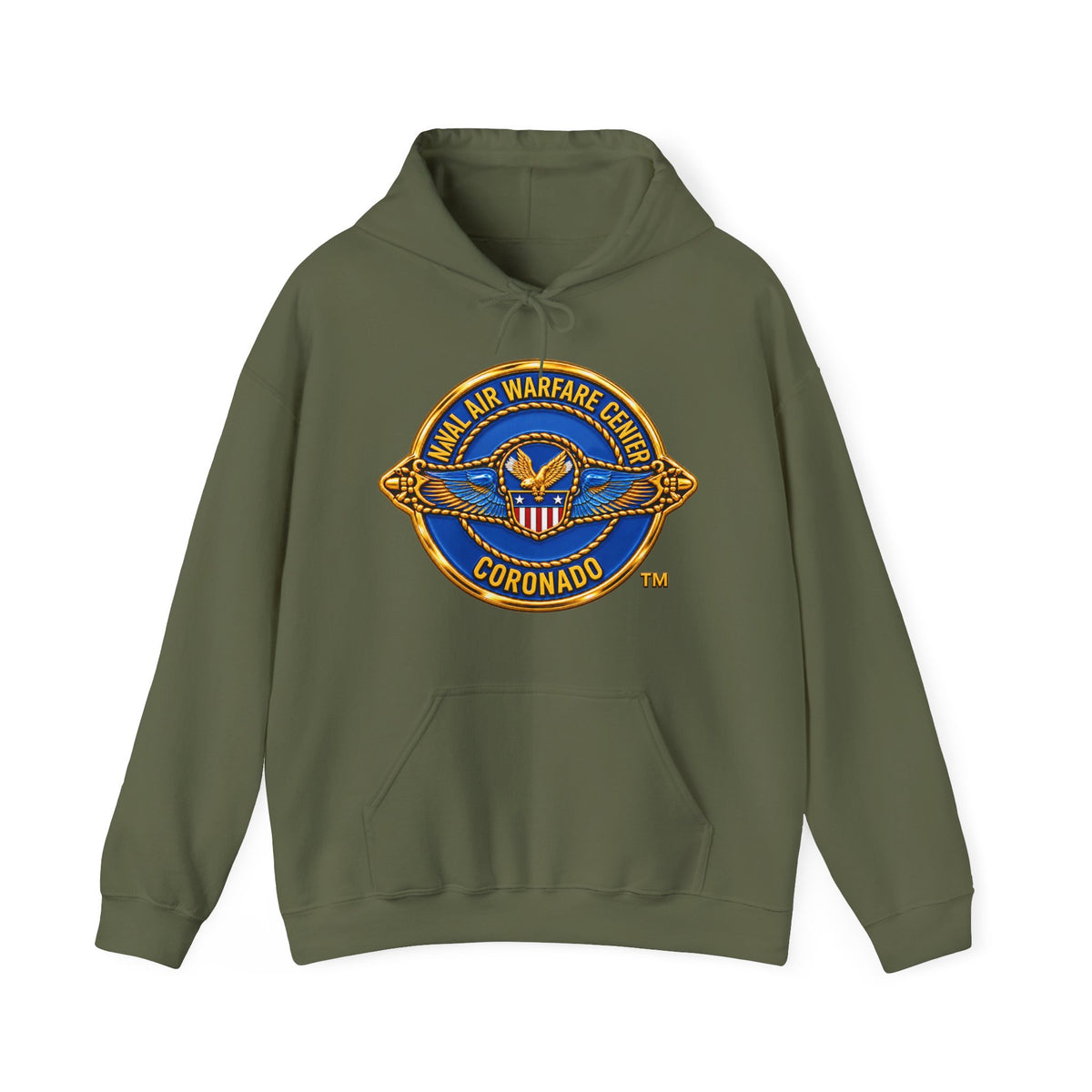 Unisex Heavy Blend™ Hoodies - Navy - Naval Air Warfare Center - Coronado - Crest - 3D - Enhanced