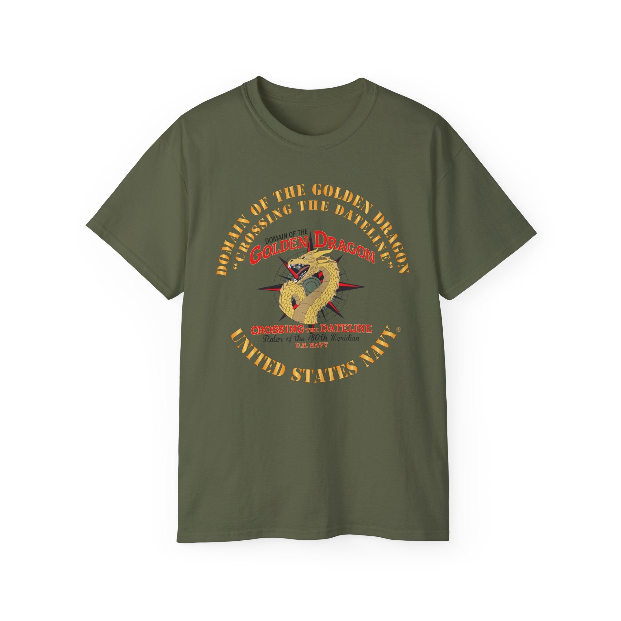 Unisex Ultra Cotton T-Shirt - Navy - Domain of the Golden Dragon