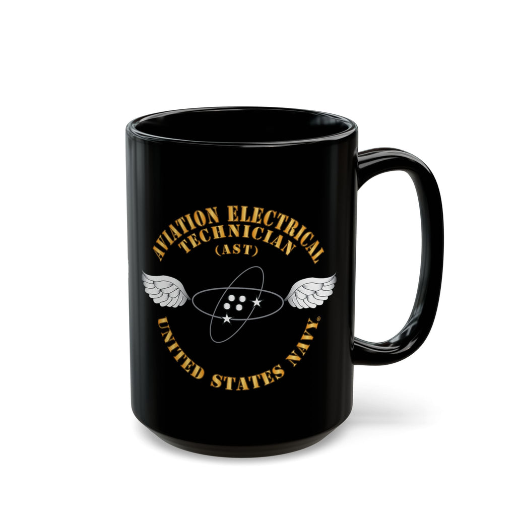 Black Mug (11oz, 15oz) - Navy - Rate - Aviation Electrical Technician (AST)