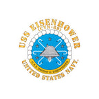 Kiss-Cut Vinyl Decal - USS Dwight D. Eisenhower (CVN-69) Crest with Txt