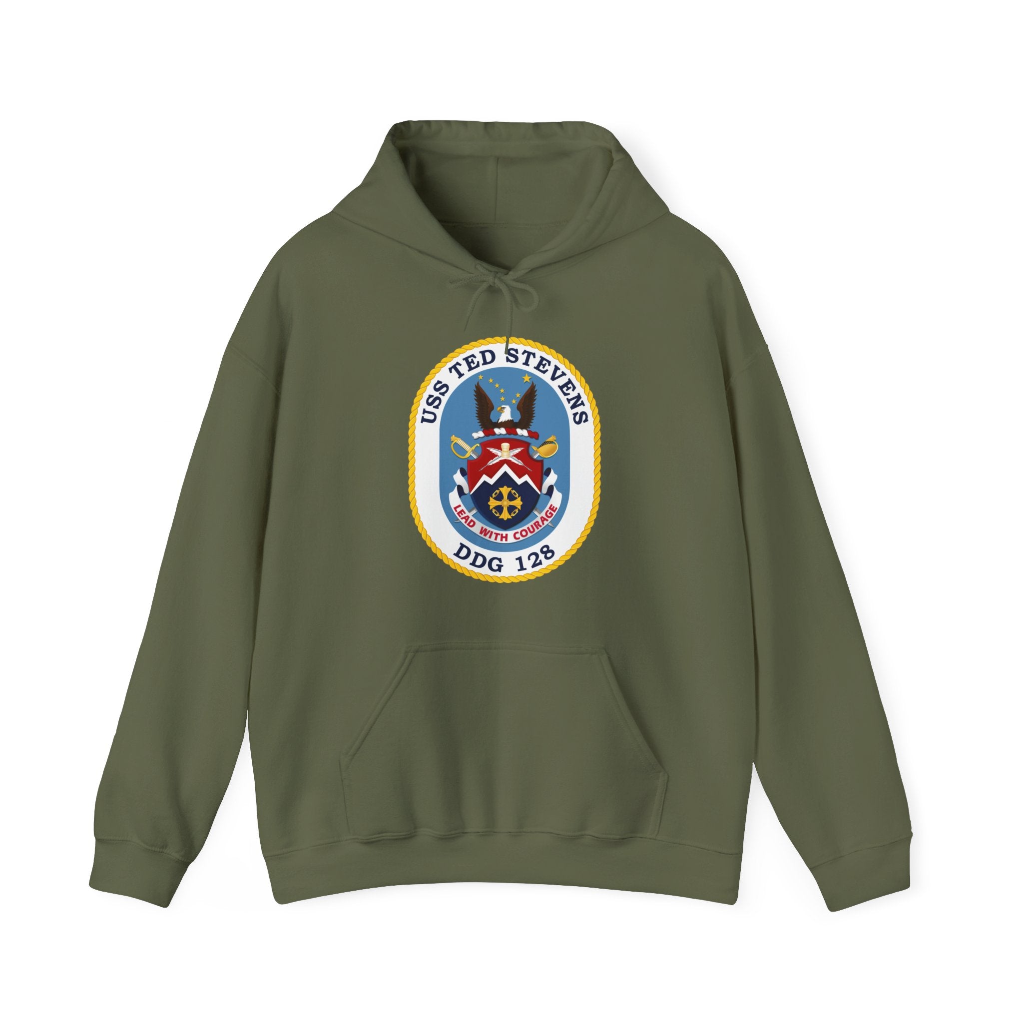 Unisex Heavy Blend™ Hoodies - Navy - USS Ted Stevens (DDG-128) wo txt