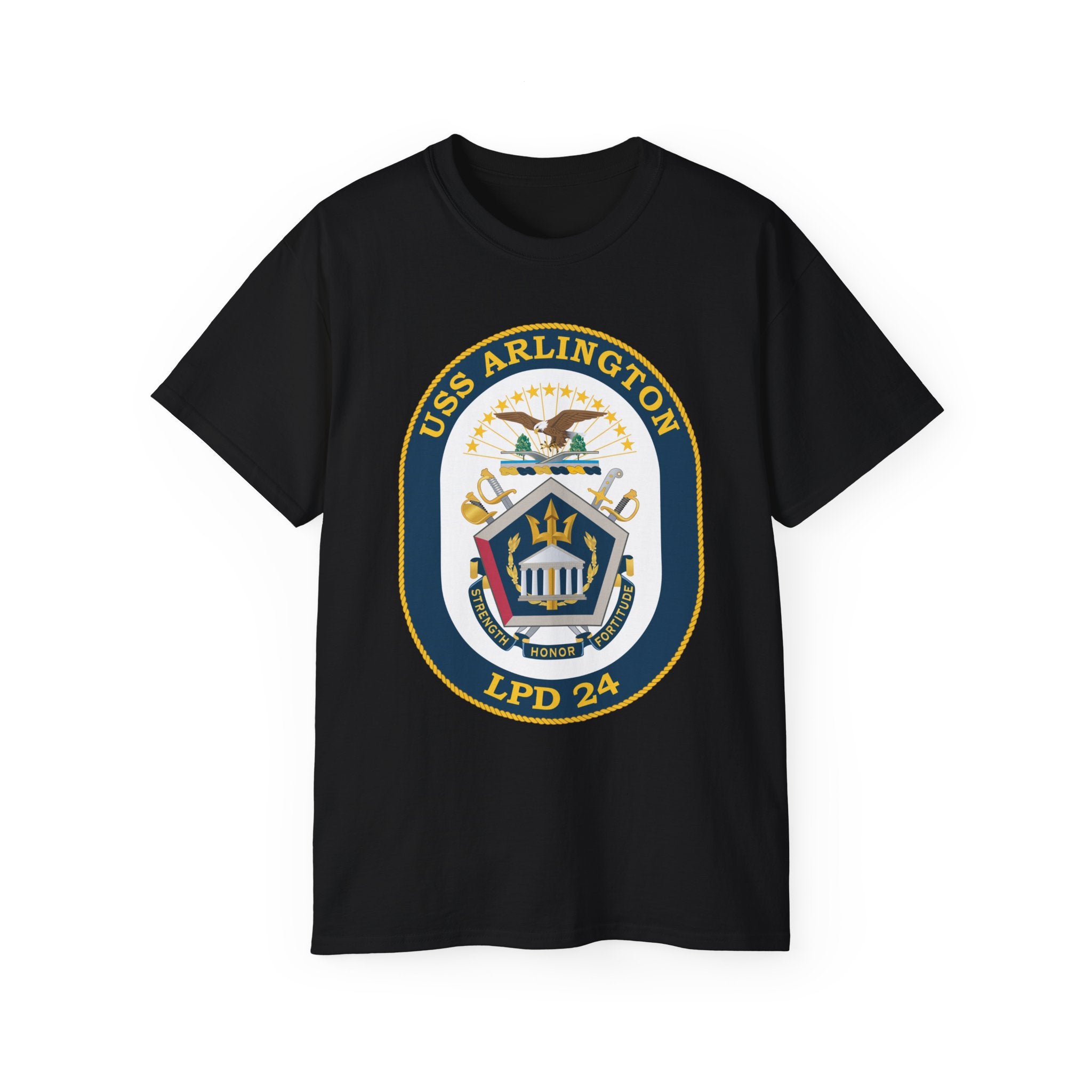 Unisex Ultra Cotton T-Shirt - Navy - USS Arlington (LPD-24) wo txt