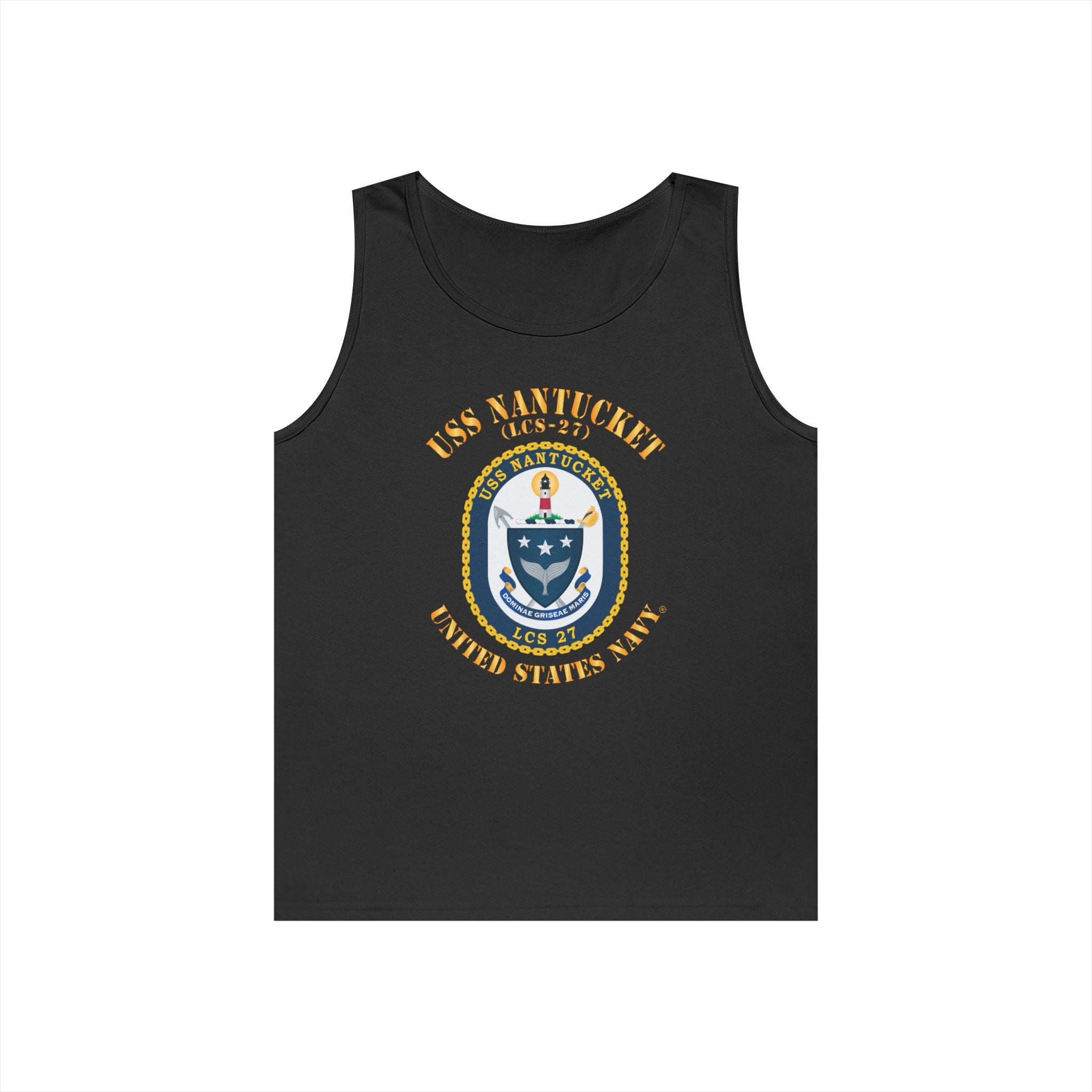 Unisex Heavy Cotton Tank Top - Navy - USS Nantucket (LCS-27)