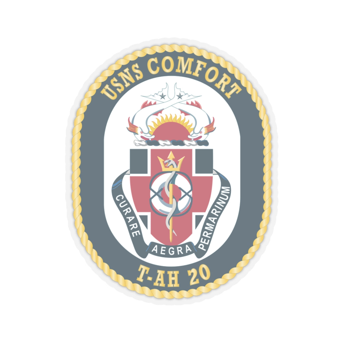 Kiss-Cut Stickers - Navy - USNS Comfort (T-AH 20) wo txt