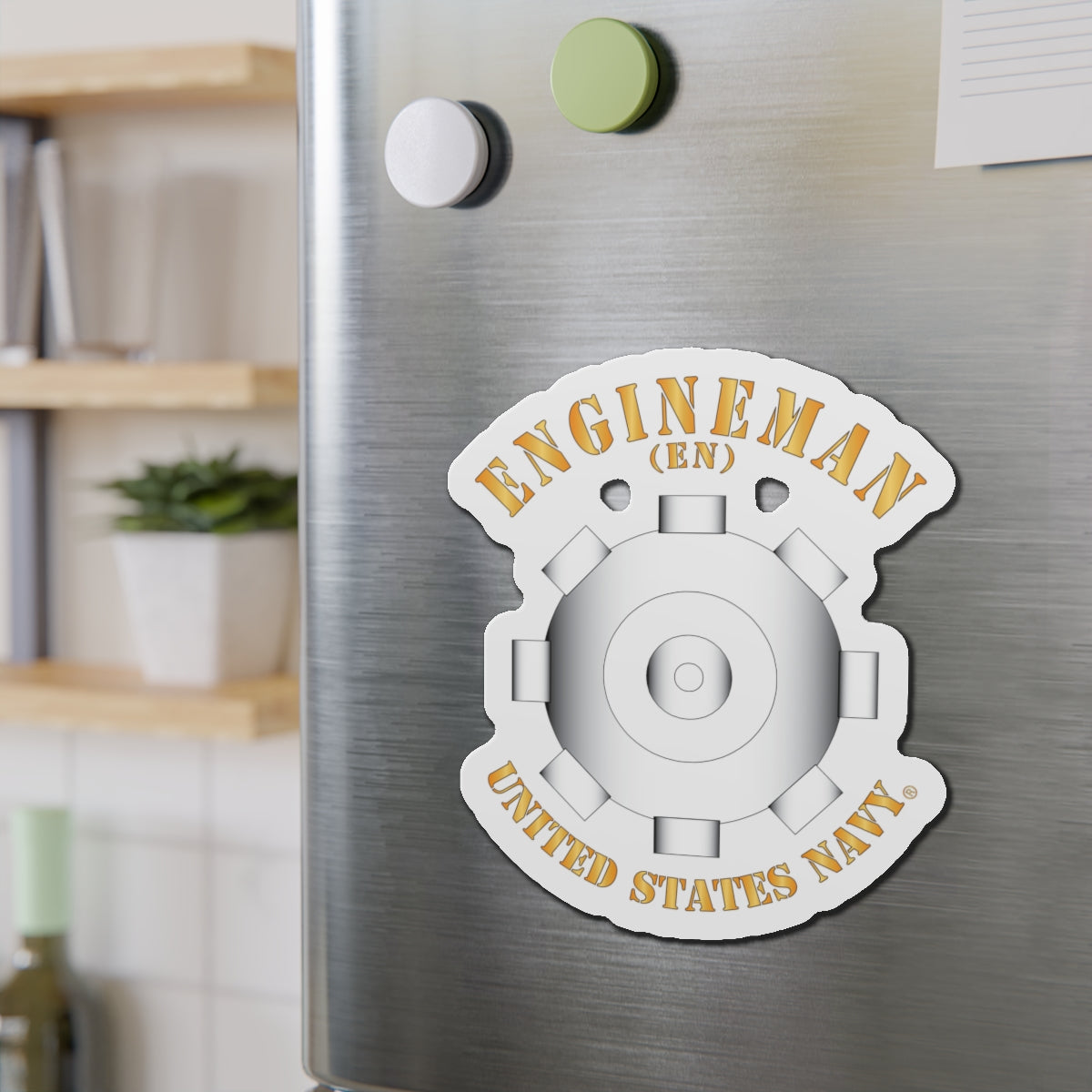 Die-Cut Magnet - Navy - Rate - Engineman (EN)