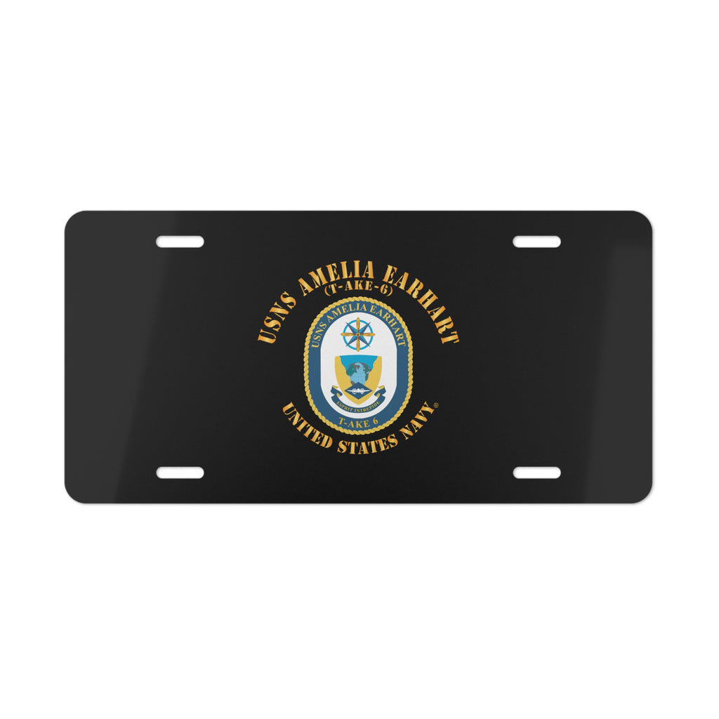 Vanity License Plate - Navy - USNS Amelia Earhart (T-AKE 6)
