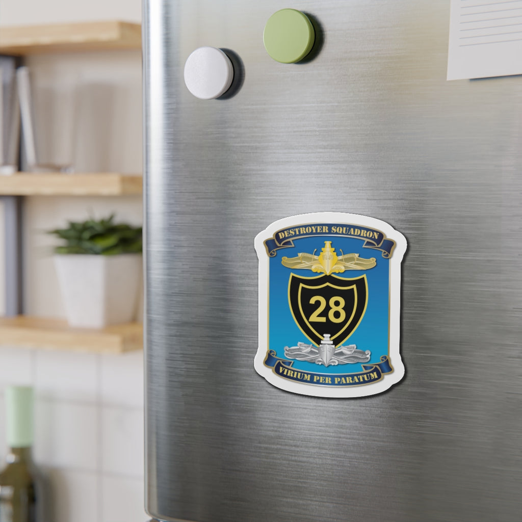 Die-Cut Magnet - Navy - Destroyer Squadron 28 (DESRON-28) wo Txt