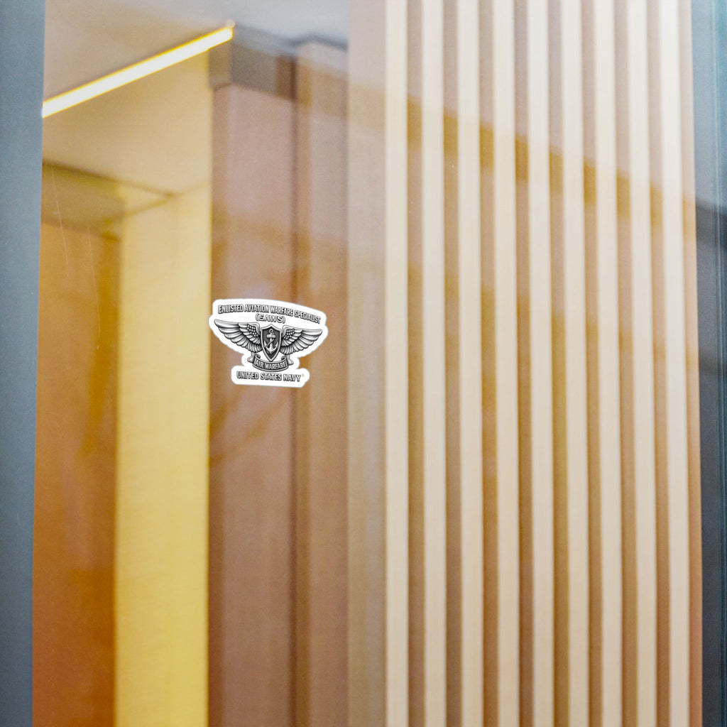 Kiss-Cut Vinyl Decal - Navy - Badge - Enlisted Aviation Warfare Specialist