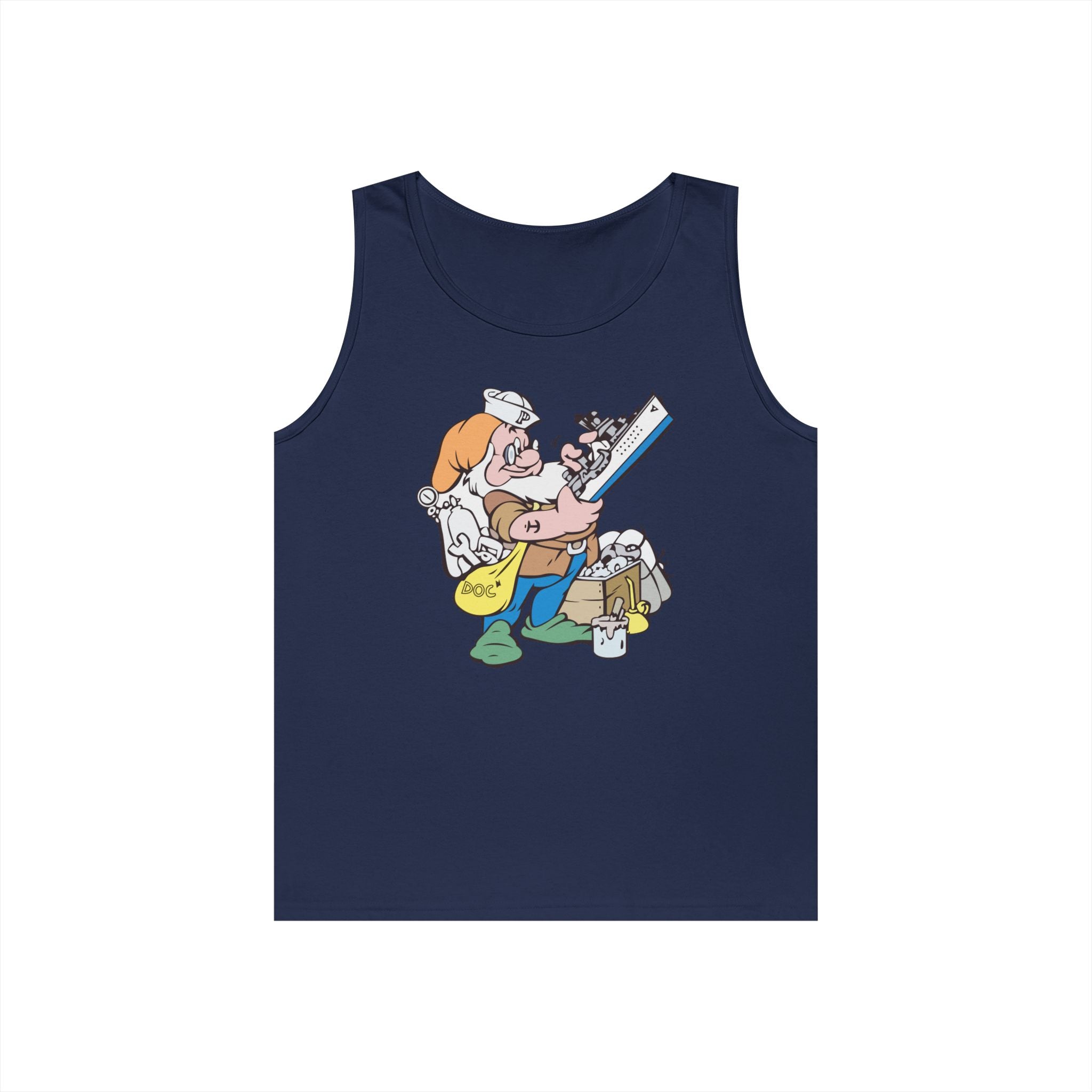 Unisex Heavy Cotton Tank Top - Navy - USS Piedmont (AD-17) wo txt