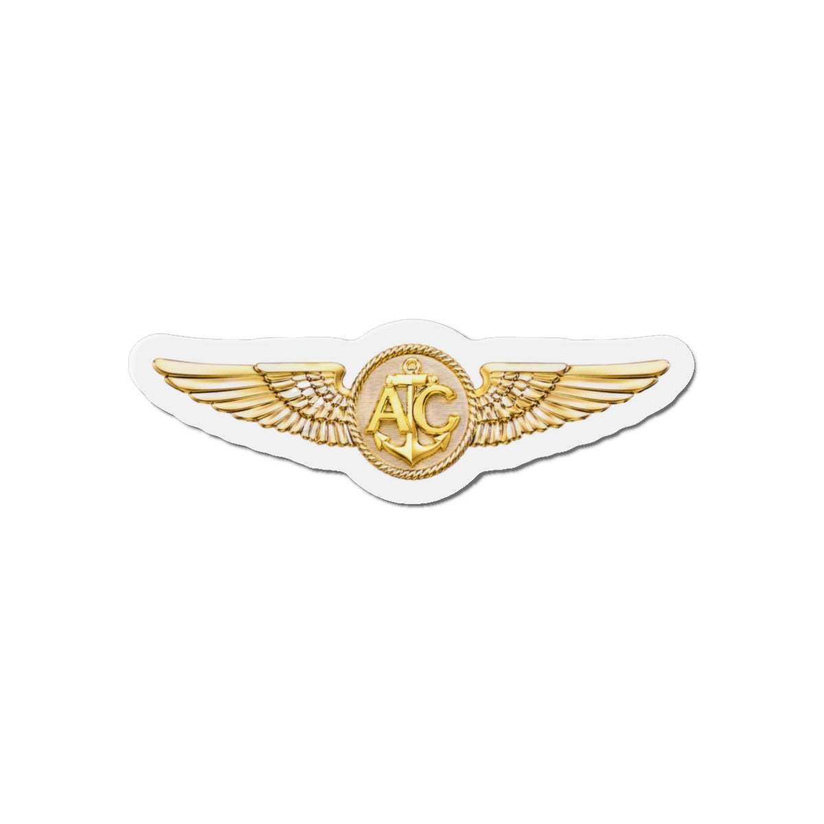 Die-Cut Magnet - Navy - Badge - Naval Aircrew Warfare Specialist wo txt - 3D - Enhanced