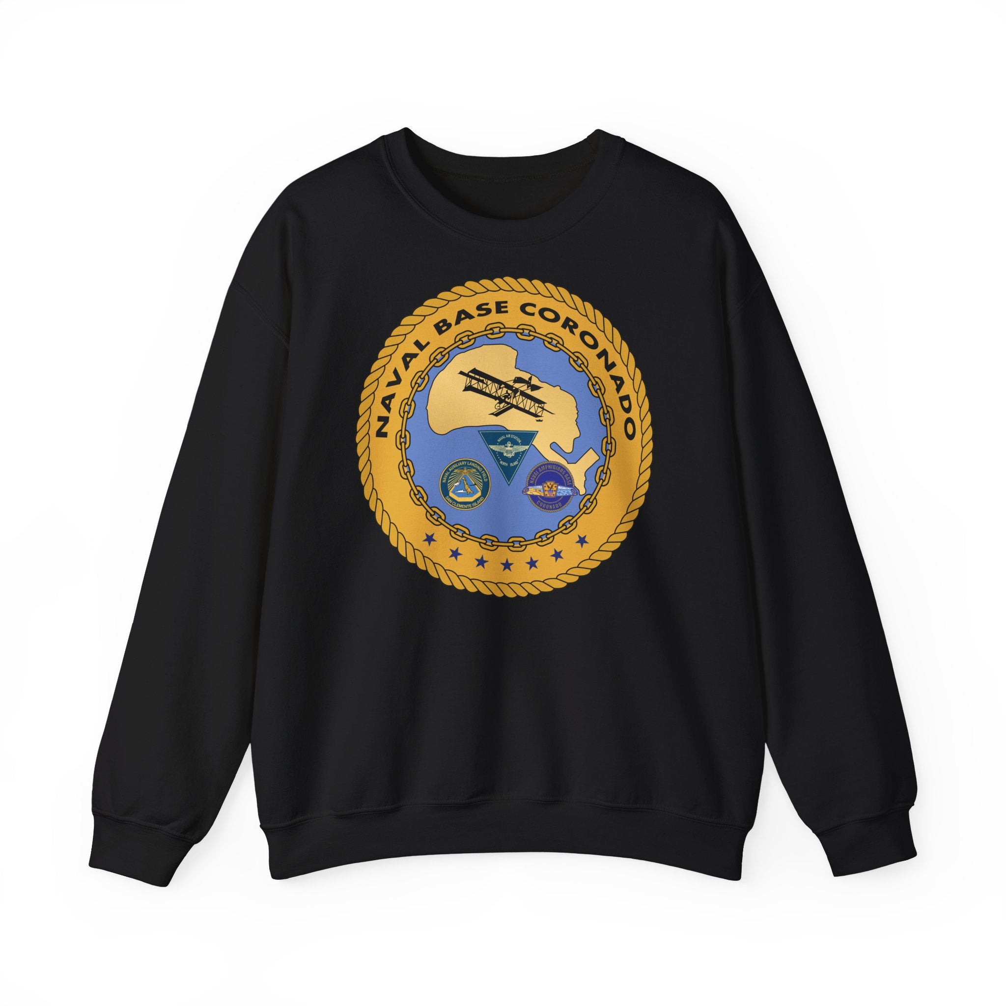 Unisex Heavy Blend™ Crewneck Sweatshirt - Navy - Naval Base Coronado wo txt