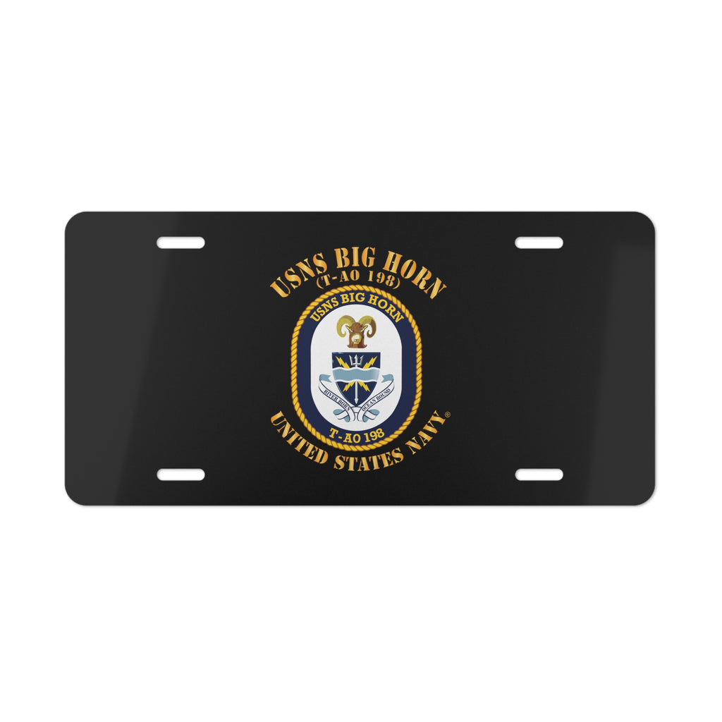 Vanity License Plate - Navy - USNS Big Horn (T-AO 198)