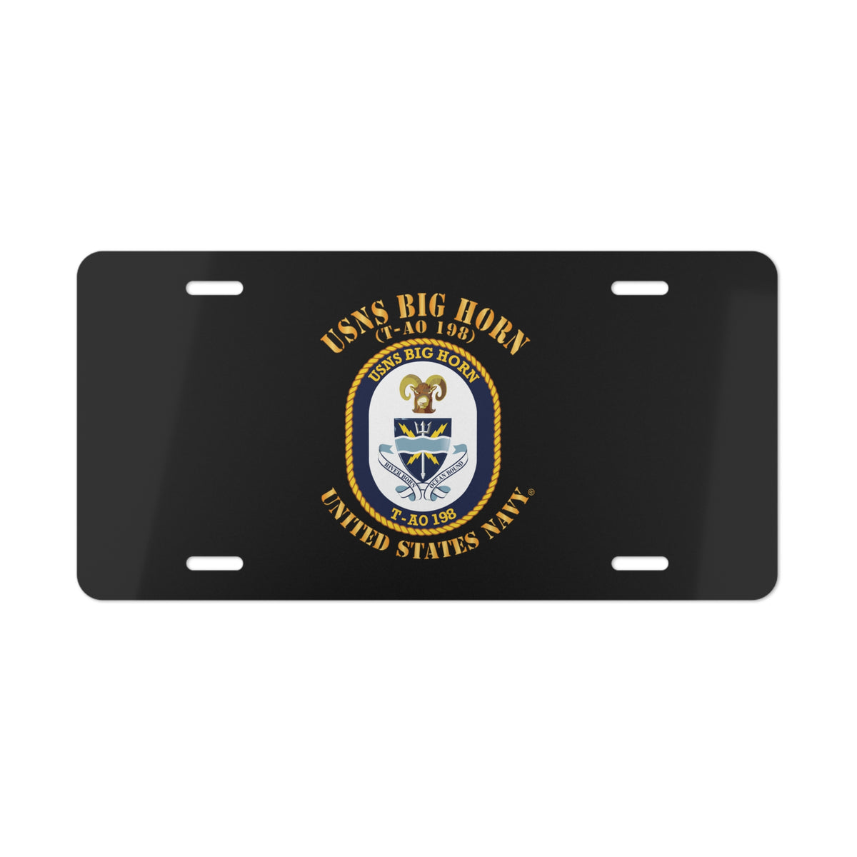 Vanity License Plate - Navy - USNS Big Horn (T-AO 198)