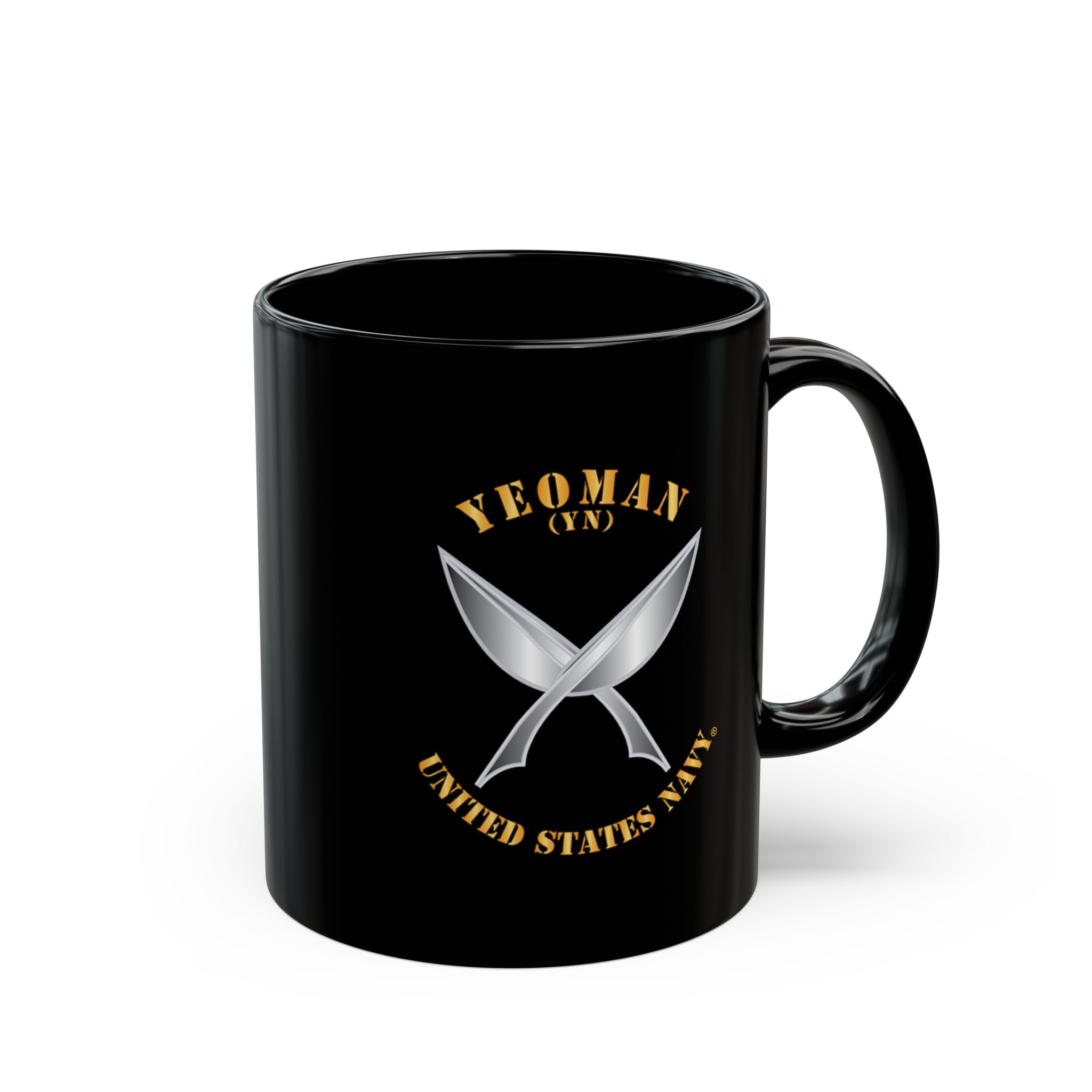 Black Mug (11oz, 15oz) - Navy - Rate - Yeoman (YN)
