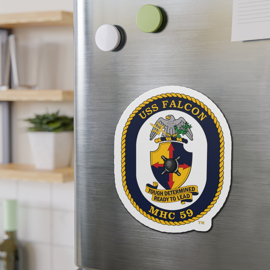 Die-Cut Magnet - Navy - USS Falcon (MHC-59) wo txt