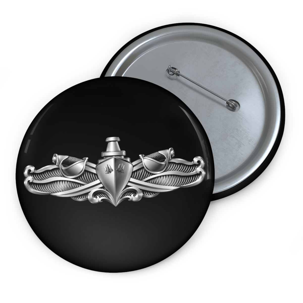 Pin Button - Navy - Badge - Enlisted Surface Warfare Specialist (ESWS) wo txt - 3D - Enhanced