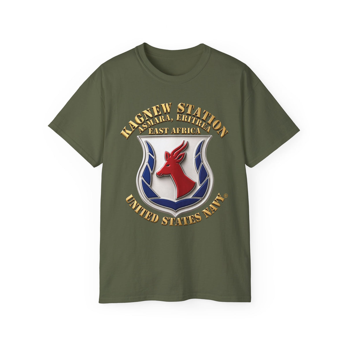 Unisex Ultra Cotton T-Shirt - Navy - Kagnew Station - Asmara, Eritrea - East Africa - 3D X 300