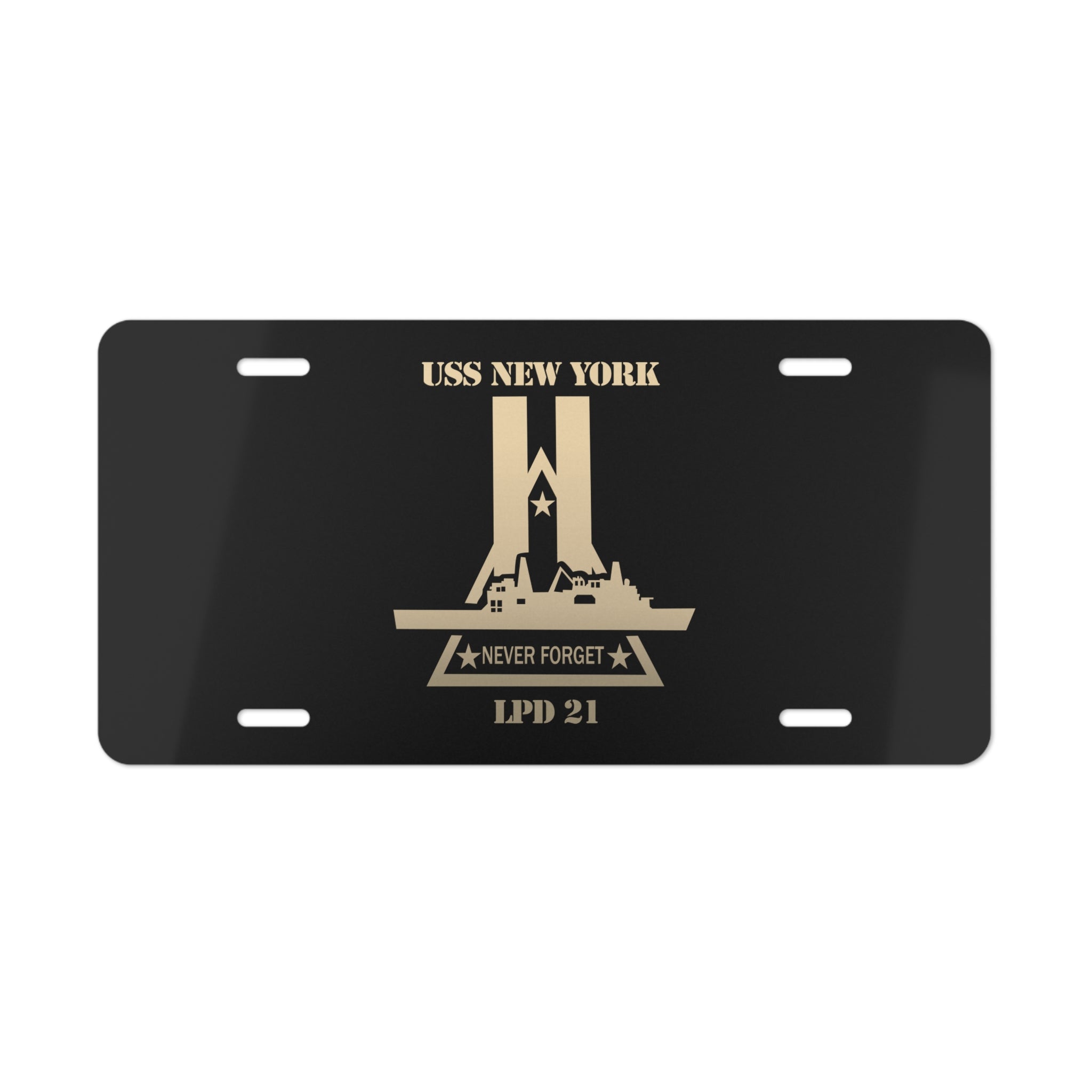 Vanity License Plate - Navy - USS New York (LPD-21) wo Txt X 300
