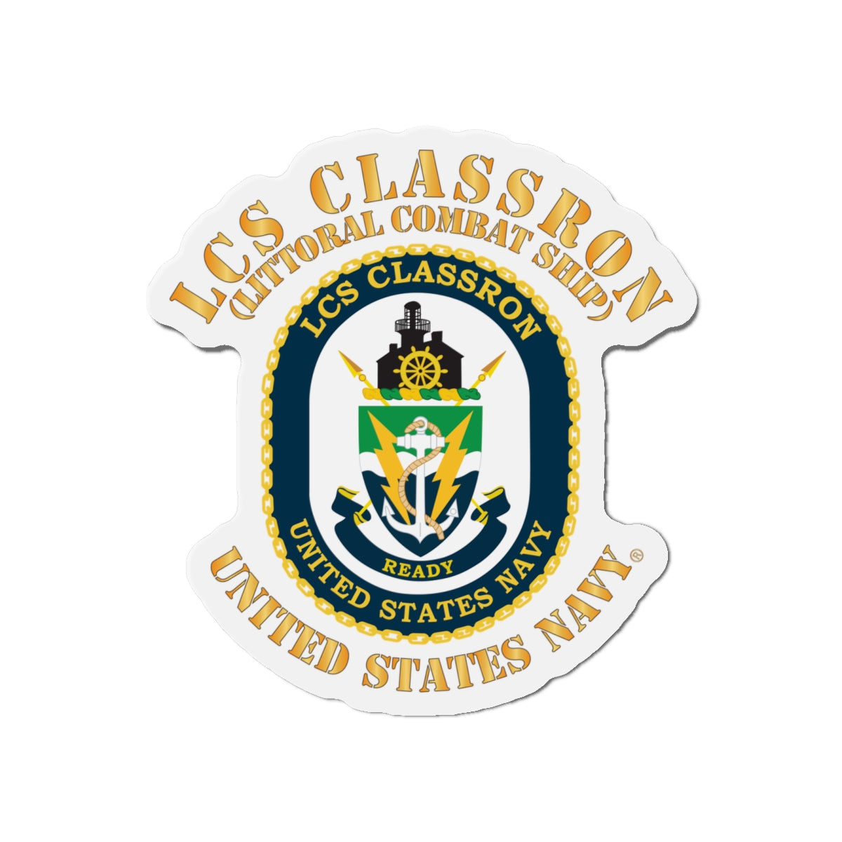 Die-Cut Magnet - Navy - LCS Classron (Littoral Combat Ship)