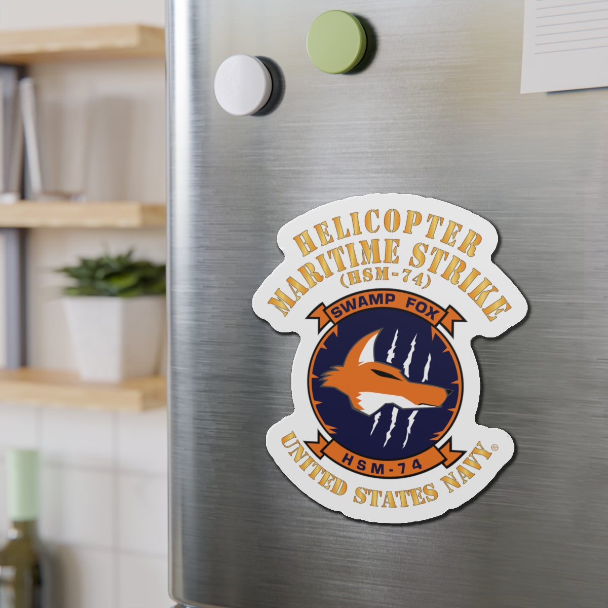 Die-Cut Magnet - Navy - Helicopter Maritime Strike Seven Four (HSM-74)