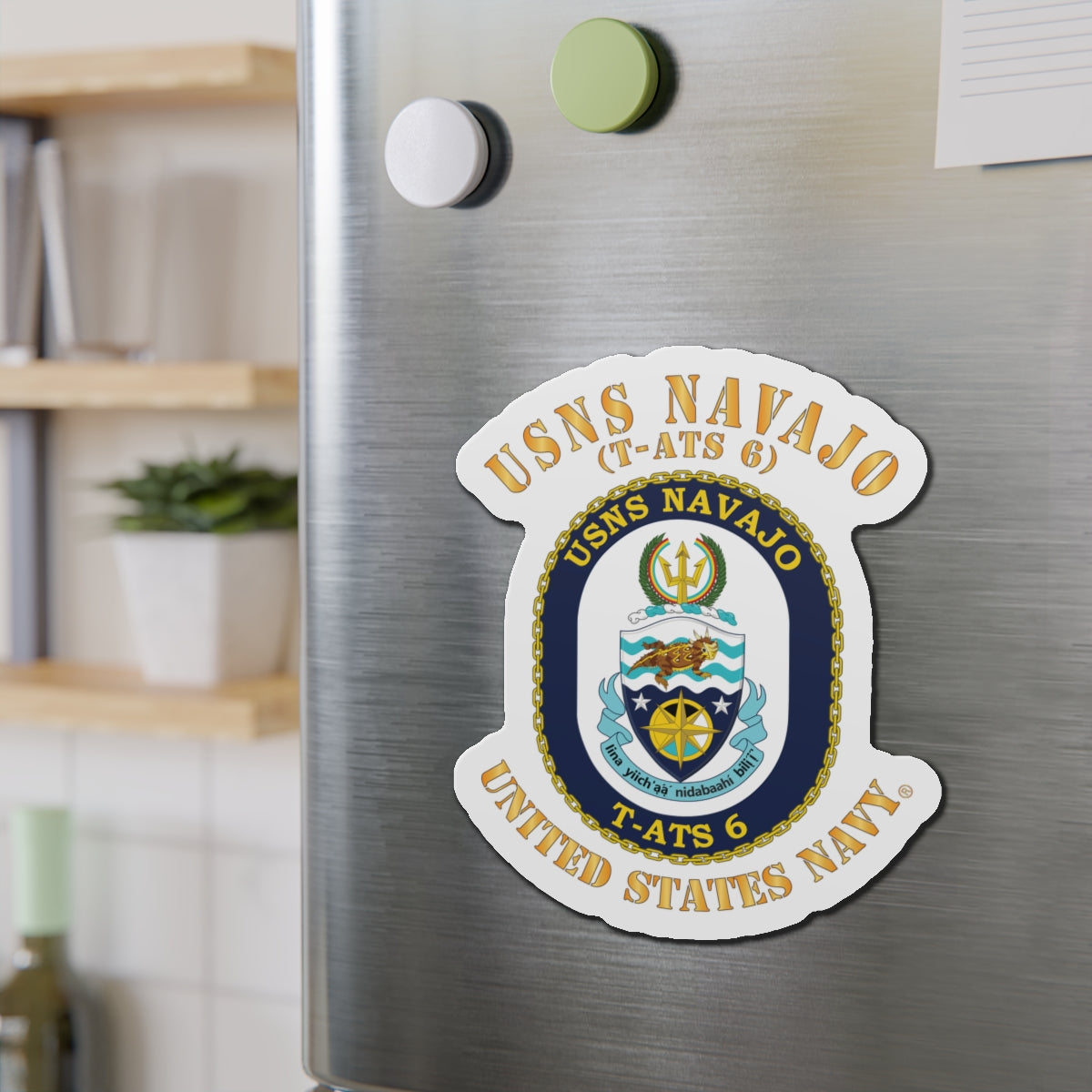 Die-Cut Magnet - Navy - USNS Navajo (T-ATS 6)