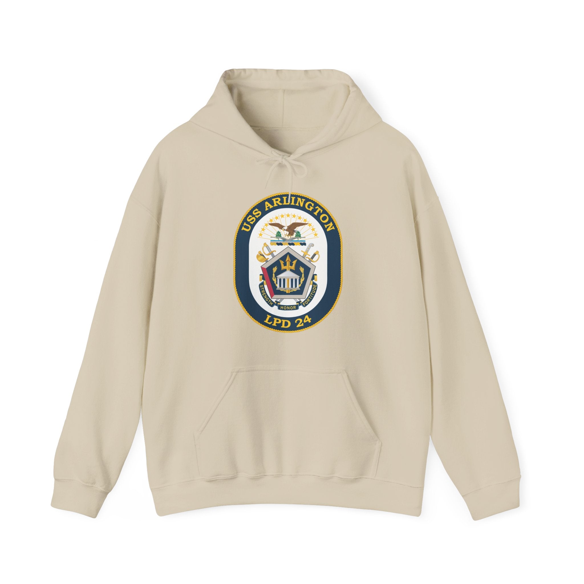 Unisex Heavy Blend™ Hoodies - Navy - USS Arlington (LPD-24) wo txt