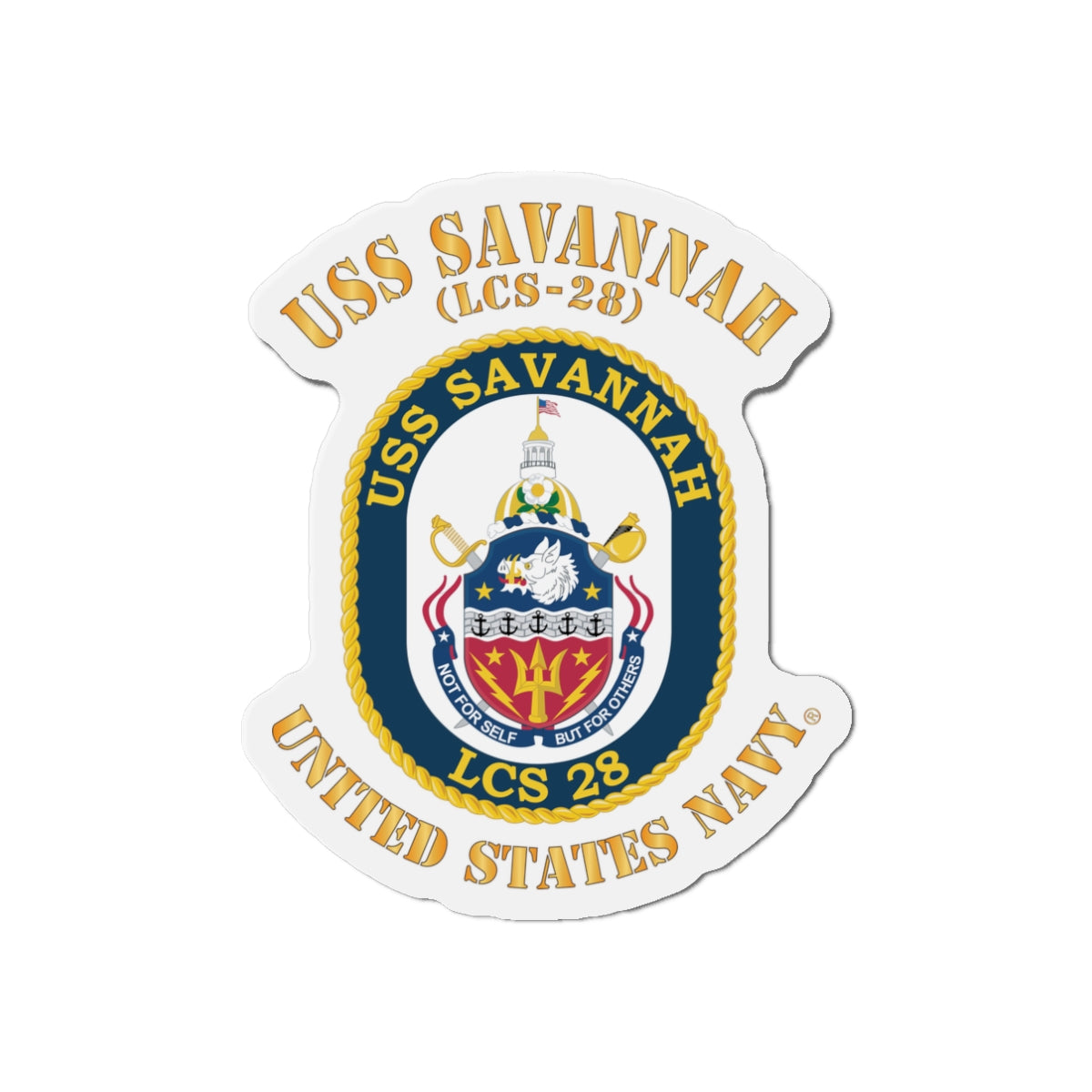 Die-Cut Magnet - Navy - USS Savannah (LCS-28)