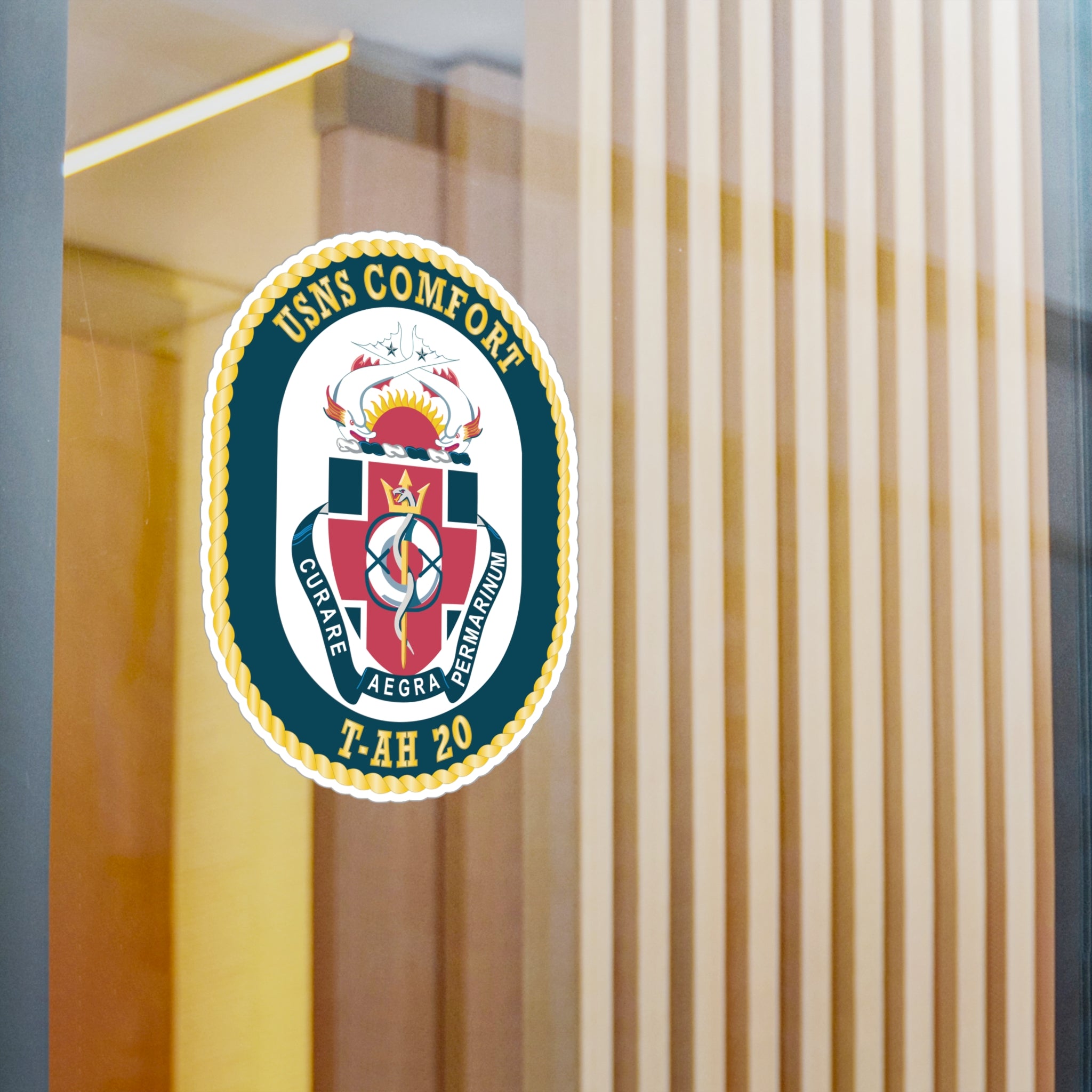 Kiss-Cut Vinyl Decal - Navy - USNS Comfort (T-AH 20) wo txt