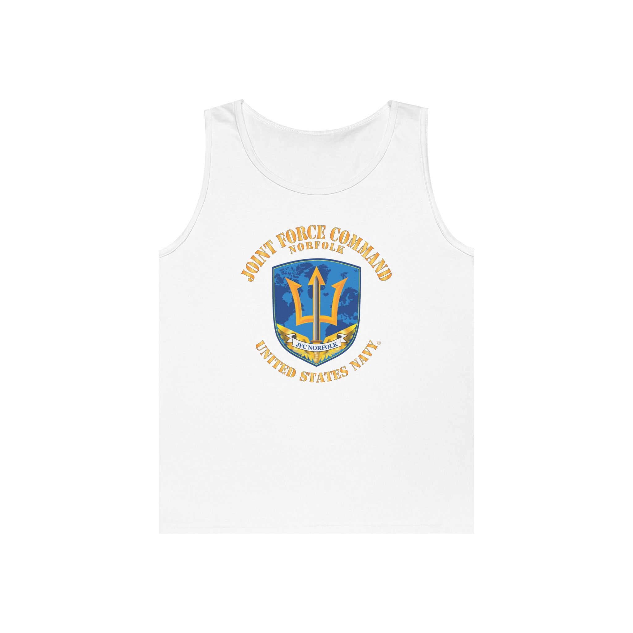 Unisex Heavy Cotton Tank Top - Navy - Joint Force Command - Norfolk