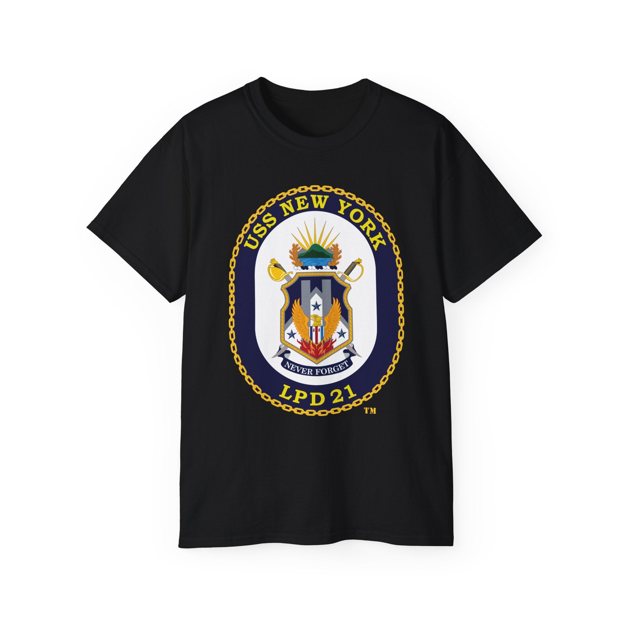 Unisex Ultra Cotton T-Shirt - Navy - USS New York (LPD-21) wo txt