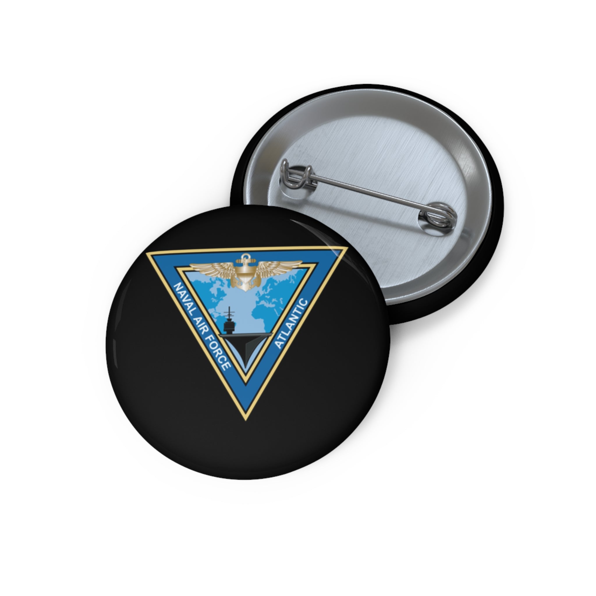 Custom Pin Button - Navy - Commander, Naval Air Force Atlantic - COMNAVAIRLANT wo Txt